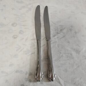 2 Oneida Community Clarette Dinner Knives 9" Stainless Steel